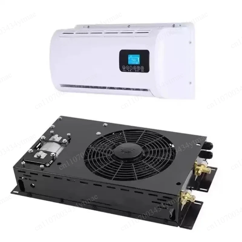 12V 24V Ultra Thin Bottom Mount Air Cooled Truck Parking Air Conditioner Electric DC Vehicle Air Conditioning For Truck RV