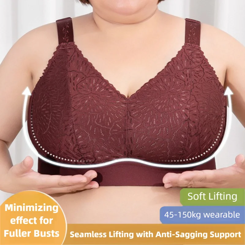 حجم كبير حمالات الصدر مثير رقيقة كوب كامل الملابس الداخلية النسائية سلس الملابس الداخلية رفع البرازيلي الدانتيل أعلى النساء الدهون مم كبيرة الحجم الصدرية امرأة حمالات الصدر