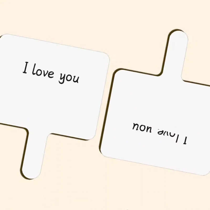 10-100 قطعة مجاذيف الإجابة الجافة المحمولة مزدوجة الوجهين المجاذيف لوحات بيضاء صغيرة لوحة بيضاء صغيرة علامات المسح الجاف مزاد #1