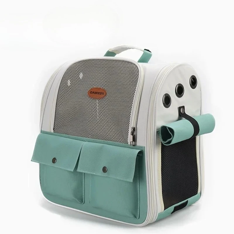 

For Pet Supplies Out Puppy Backpack Expandable Pet Bag Large Capacity Breathable Foldable Dog Bag Portable Cat Backpack