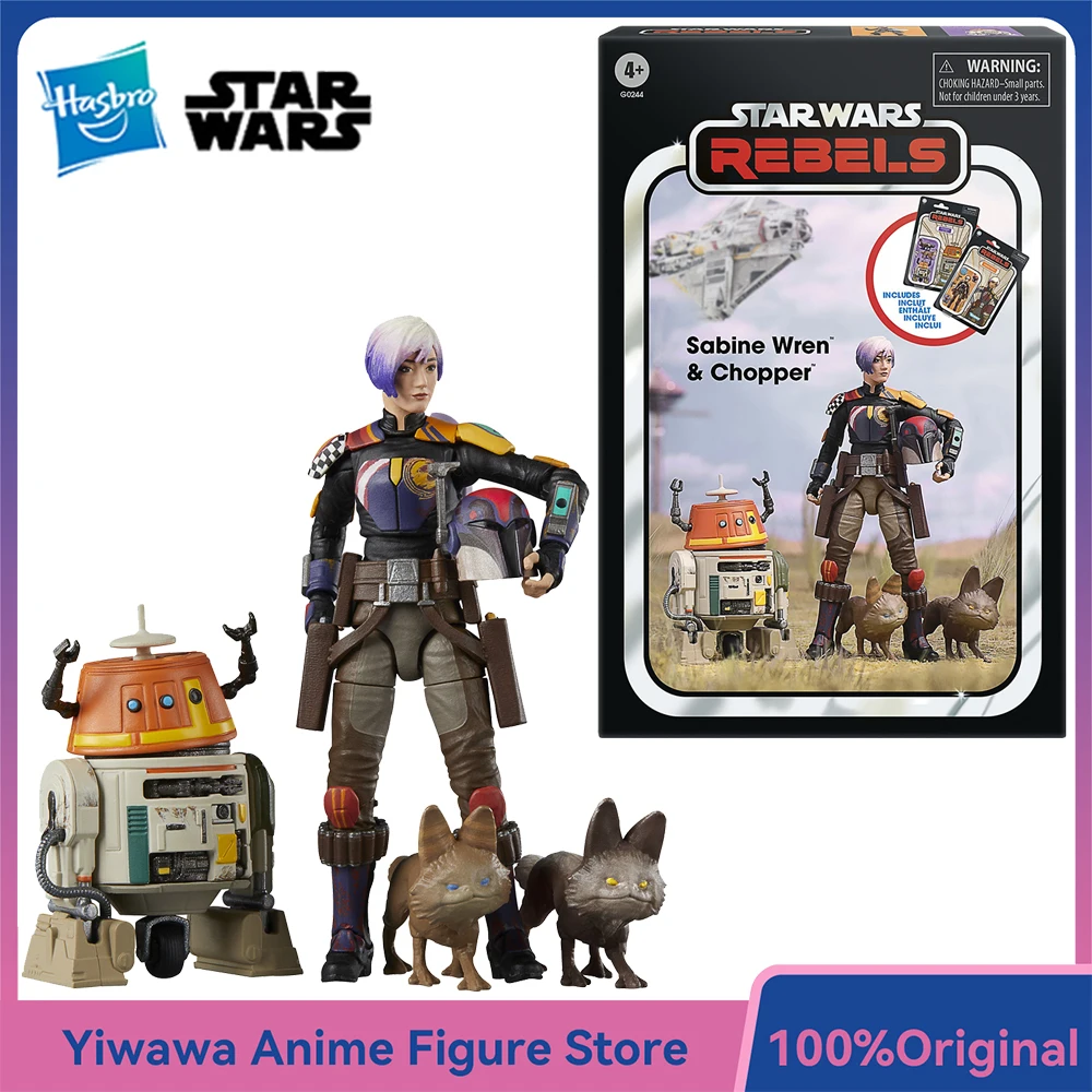 

[In-Stock] Hasbro STAR WARS The Vintage Collection Sabine Wren & Chopper (C1-10P) 2-PACK 3.75-Inch-Scale Action Figure Model Toy