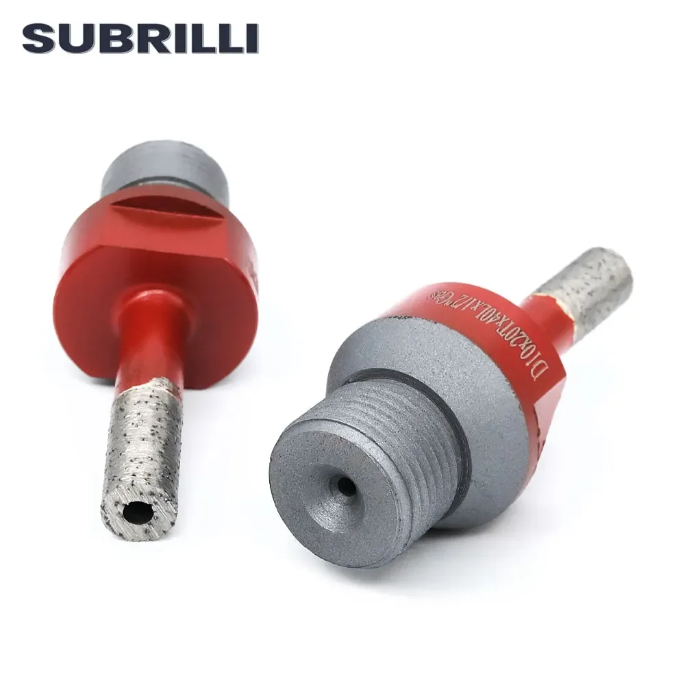 SUBRILLI Diamond Core Drill Bits 10mm Cnc Finger Milling Bit For Stone Granite Quartz Porcelain Countersink Drilling 1/2Gas