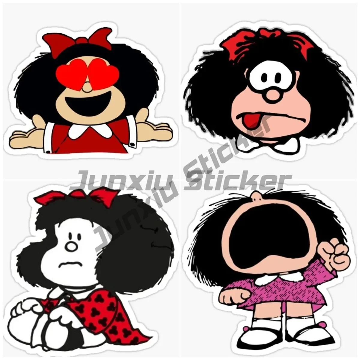 

10-25cm Mafalda Quino Anime Cartoon Sticker Laptop Motorcycle Truck Car Camper Bicycle Waterproof PVC Decal Assecories