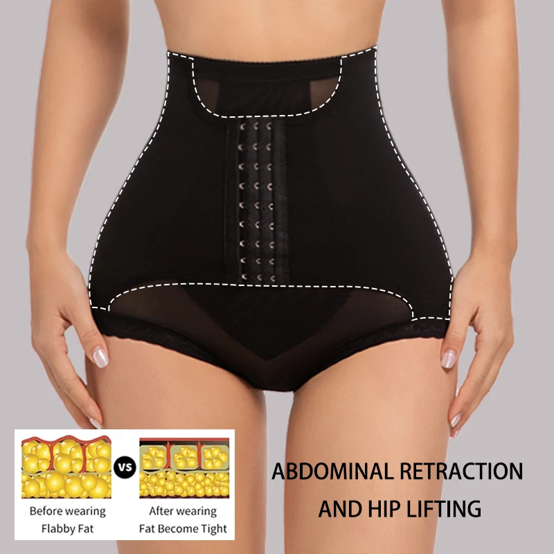 Frauen Bauch Steuer Höschen Shapewear Butt Lifter Shorts Einstellbare Haken Hohe Taille Panty Postpartale Body Shaper Schlanke Unterwäsche