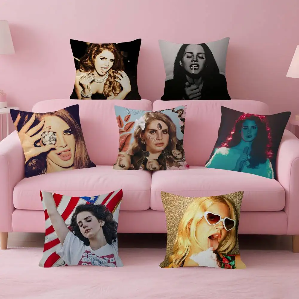 Singer Lana cool Del Rey Double-sided Printed pillow cover Short plush Suitable living rooms bedrooms sofas throw cushion cover