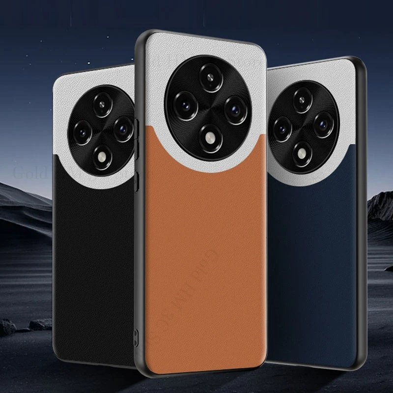 

For Oppo A3 Pro Leather Spliced Phone Shockproof Case For OPPO A3 Pro Camera Lens Protection Cover For Oppo A3 Pro Holster Cover