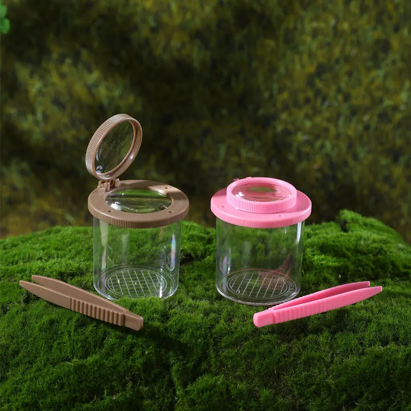 Tarro de observación de insectos, caja de observación, colección de alimentación, red de captura de mariposa, lupa, juego de aventura, juguetes para niños al aire libre