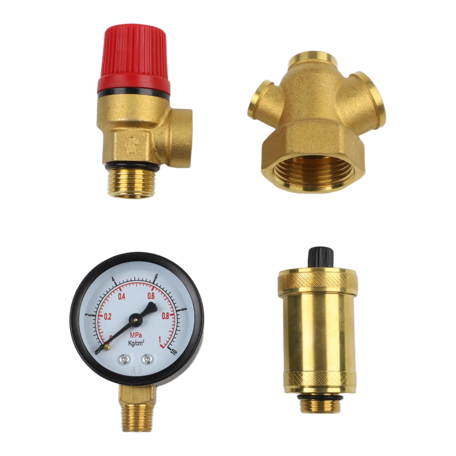 Golden Brass Material Boiler Safety Group Valvee Relief Valve, 1Inch, 3 bar, Safer Fluid Delivery, Quick Vent Golden
