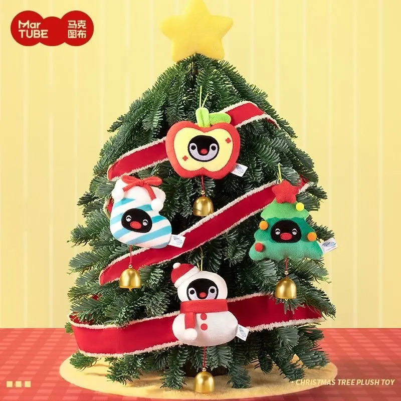 

Martube New Pingu Christmas Tree Blind Box Figurines Kawaii Pingu Xmas Wreath Decor Ornaments Girl Birthday Gift Christmas Gift