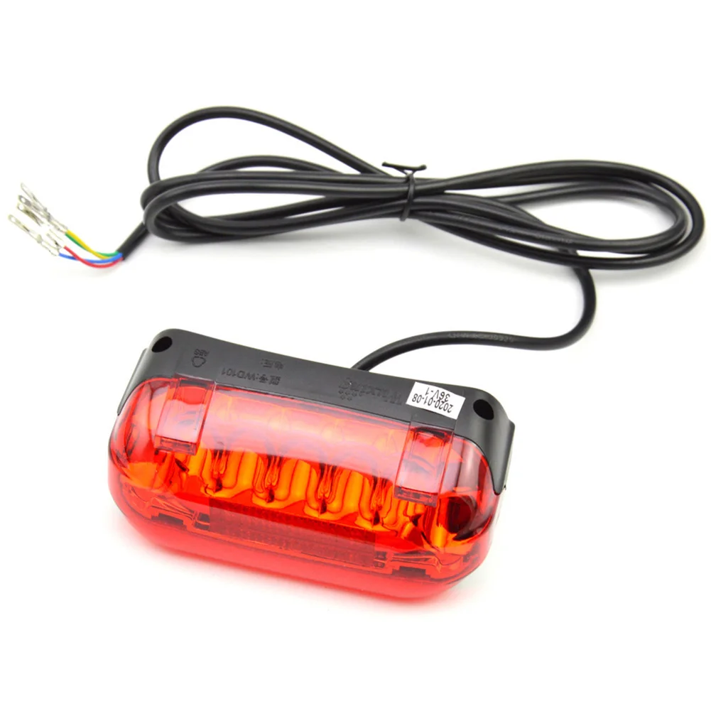 1pc Multifunctional Tail Light 36/48V Electric Bicycle Modified LED Rear Tail Light Low Power Consumption High Brightnes Parts