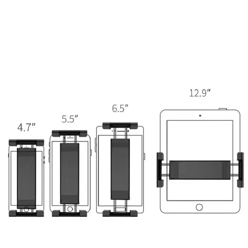 Teleskopischer Auto-Rücksitz-Telefonhalter Drehbarer Tablet-Ständer für Kopfstütze Autohalterung für Telefon und Tablet 5-13 Zoll – Detail 4