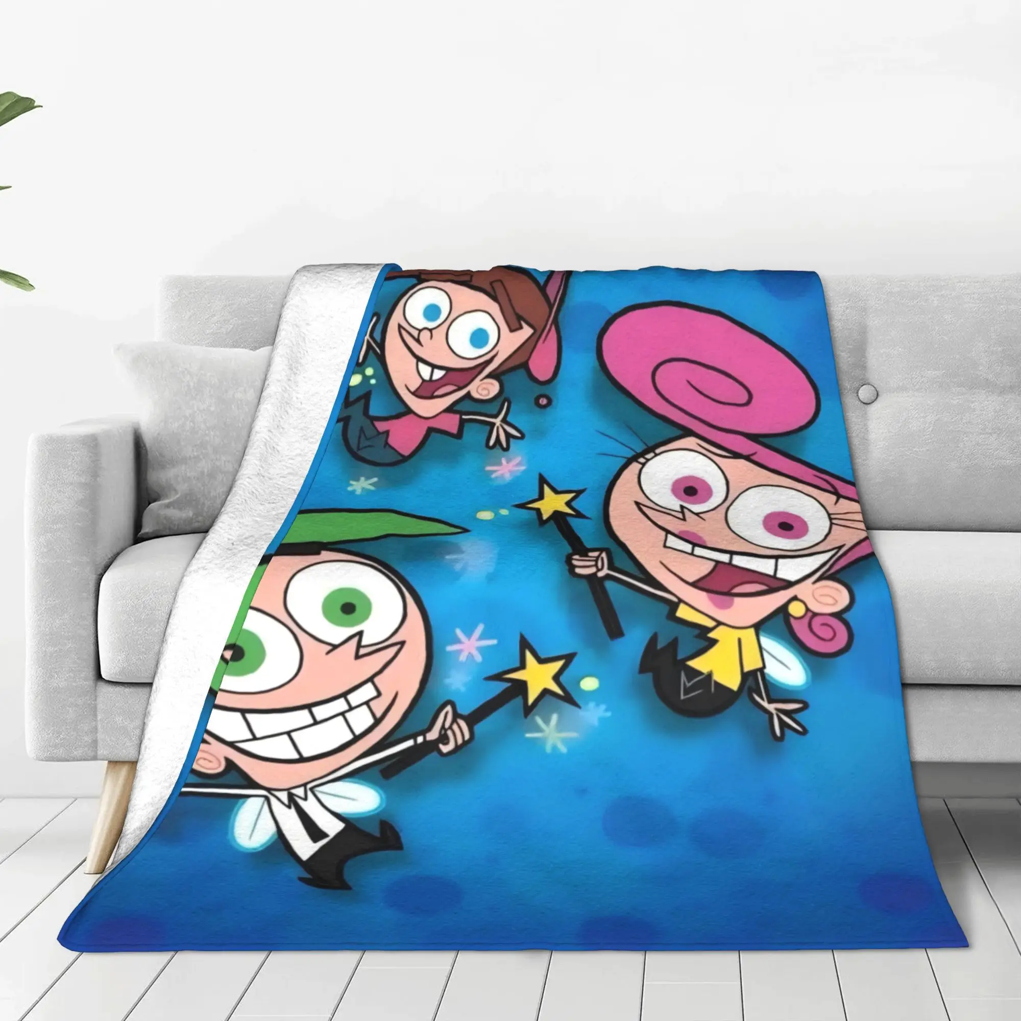 Fairly OddParents Fairly OddParents Blanket Autumn/Winter Breathable Lightweight Throw Blankets For Sofa  Plush Thin Quilt