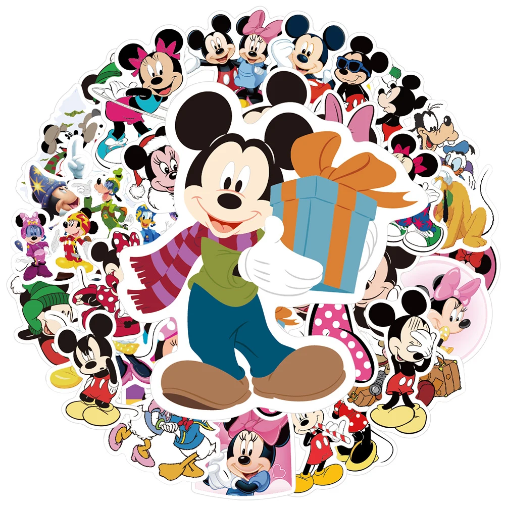 10/30/50PCS Disney Mickey Mouse Stickers Cute Decal Phone Skateboard Guitar Scrapbook Luggage Graffiti Cartoon Kids Sticker Toys