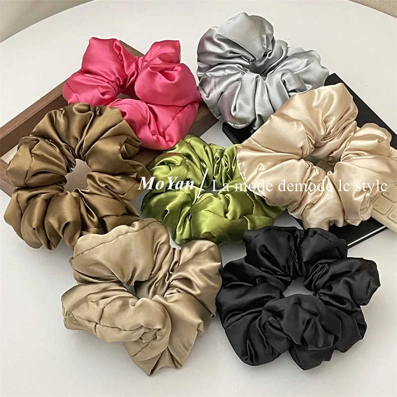 Fashion  Big Scrunchies for Hair Ties With Fillers  Elastic Hair Bands for Girls and Women Hair Accessories Tieup French Style