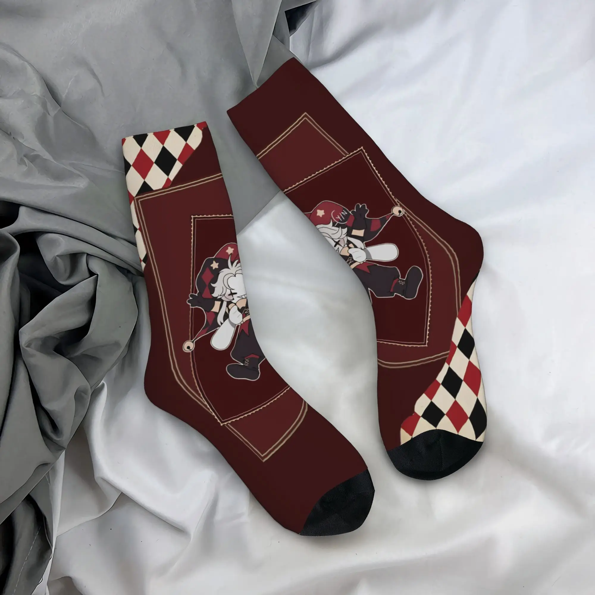 Fashion The F-Freak Circus Pierrot Basketball Socks  Long Socks for Women Men Breathable