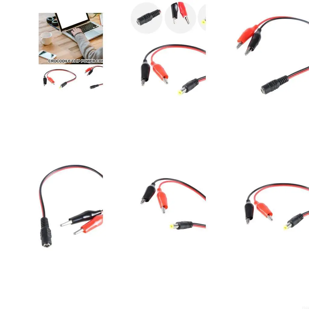 193A Multipurpose Power Cable DC5.5x2.1mm Battery Clip Cable for Electronic Devices