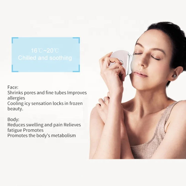 Biblioteca inteligente para uso doméstico, equipo de belleza, Mini Guasha, levantamiento de rostro y cuello, eliminador de arrugas, masajeador, refrigeración y microcorriente caliente