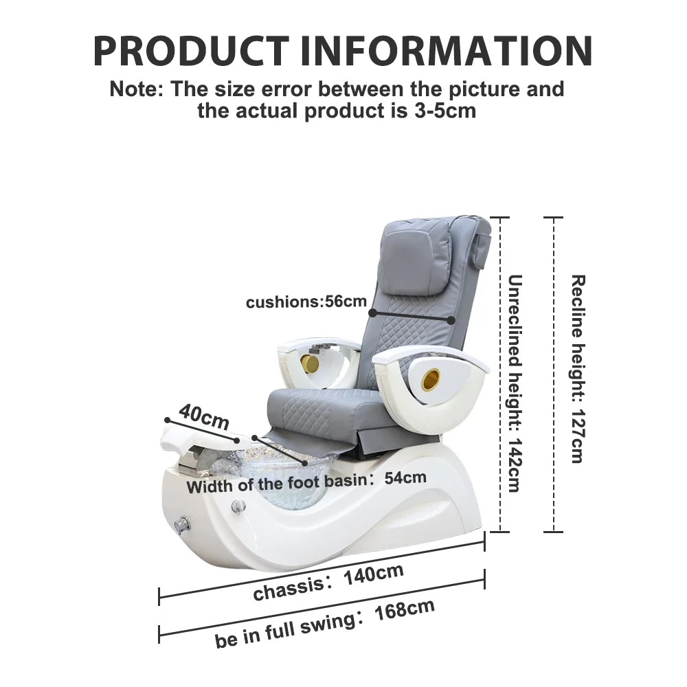 공장가 네일샵 가구 전동 높이조절 핑크색 무배관 풋스파 마사지 페디큐어 의자