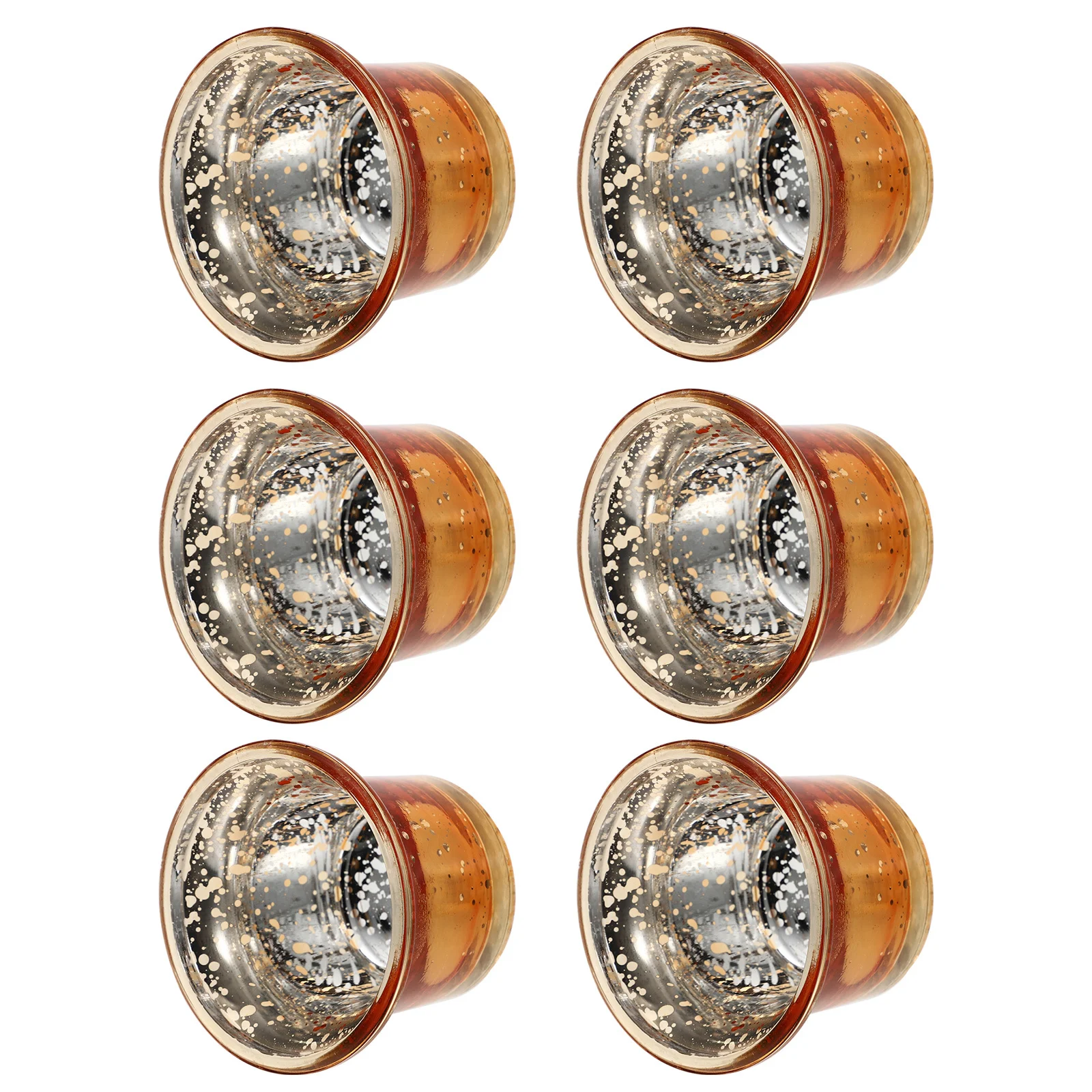 

6Pcs Glass Cup Decor Creative Holder Simple Transparent Table Adornment for Home Decoration Scene Layout Romantic