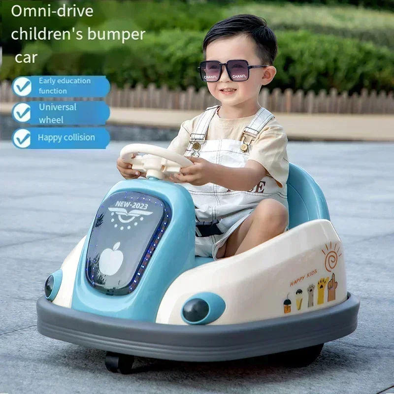 Children's Bumper Car Electric Bumper Car Drift Cars Rotating Kart Rechargeable Remote Control 1-8 Years Old Boys Girls Toys Car