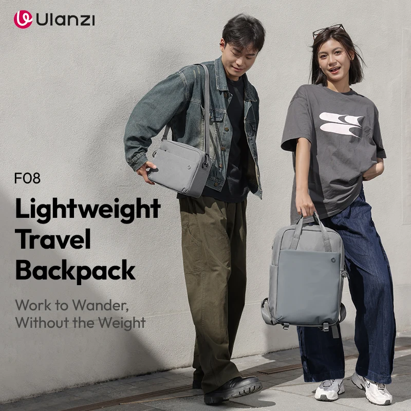 Ulanzi F08 Lightweight Travel Backpack for Sony Nikon Canon DSLR Digital Camera Lens Laptops with Divider Outdoor Photograph Bag