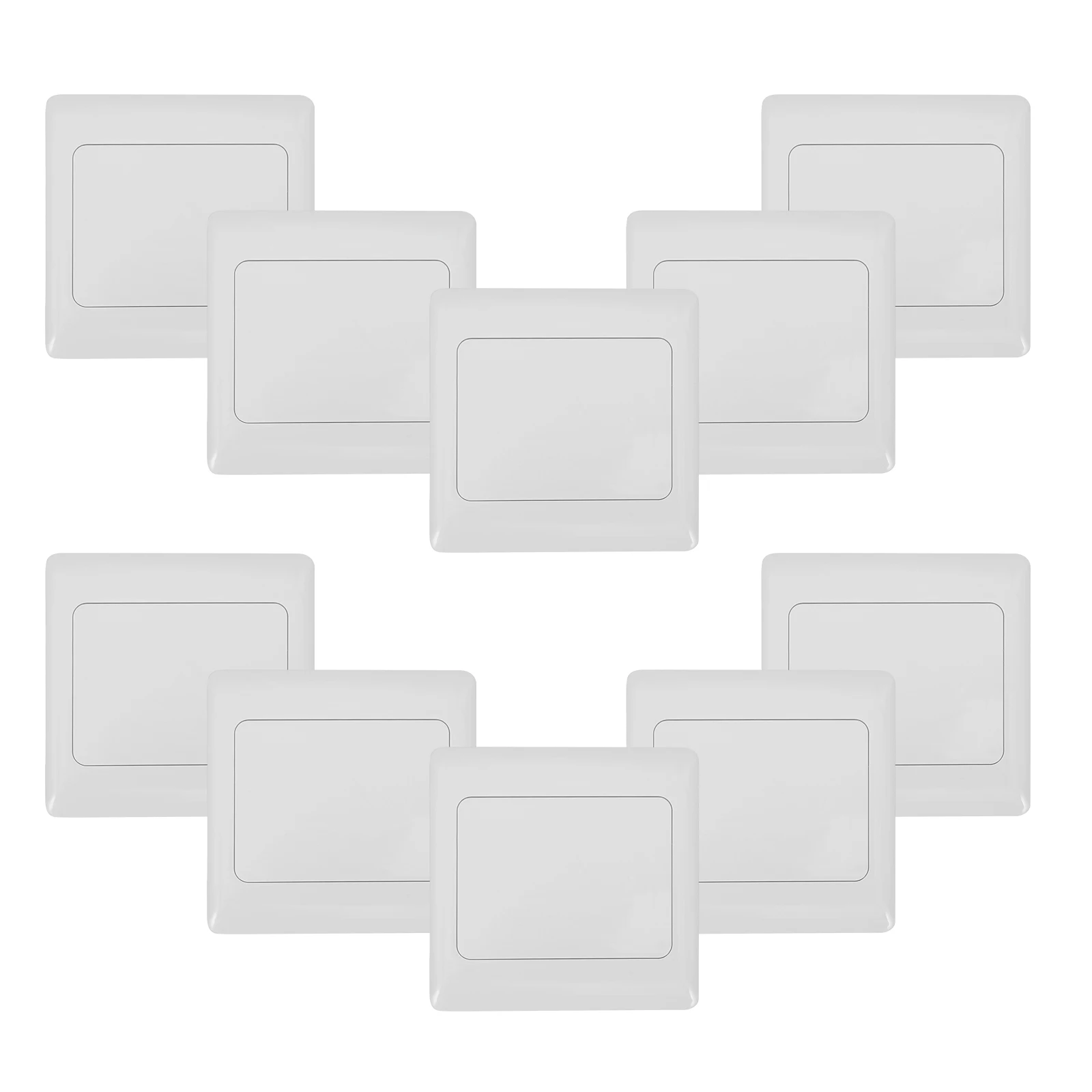 

10Pcs Toggle Light Switch Plate Flame Retardant Cover for Home Decor and Electrical Safety Switch Wall Plate Double Light Plates