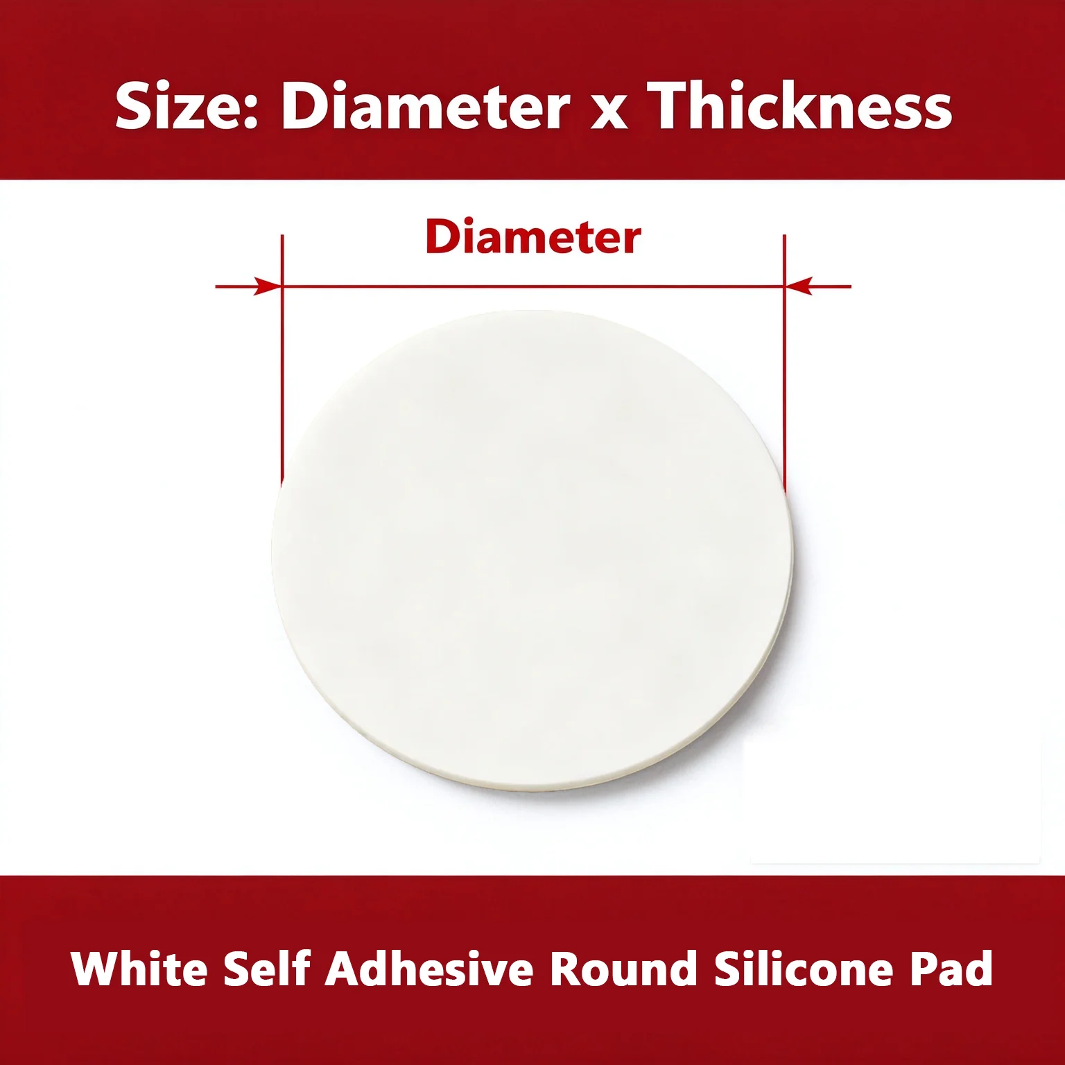 50pcs 5-30mm White Self Adhesive Round Silicone Rubber Bumpers Shock Absorber Feet Pad Laptops Keyboards Calculators Monitors