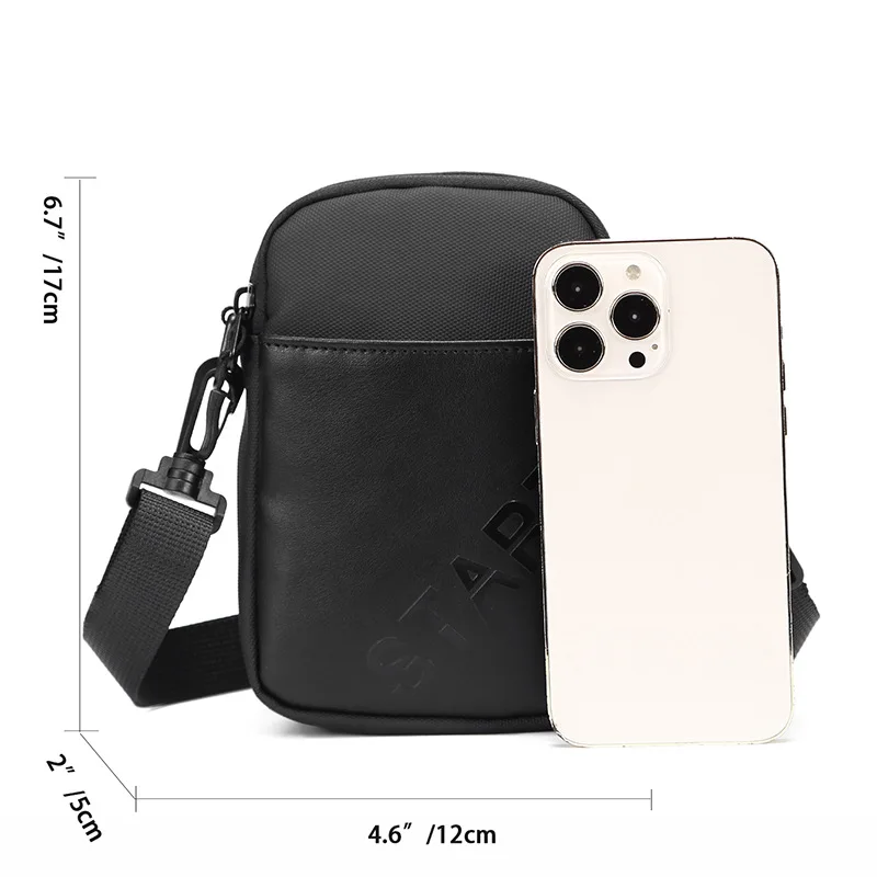 Men's Small Shell Phone Bag, Summer Crossbody Purse, Trendy and Fashionable,trendsetter Portable Shoulder Bag PU Leather