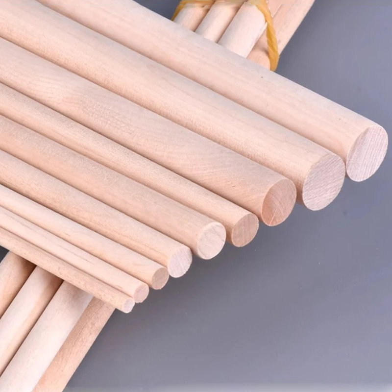 5/10Pcs  Small Solid Wooden Stick Diameter 2mm/3mm/4mm/5mm/6mm Length 30/25cm DIY Handmade Building Model Materials Woodworking