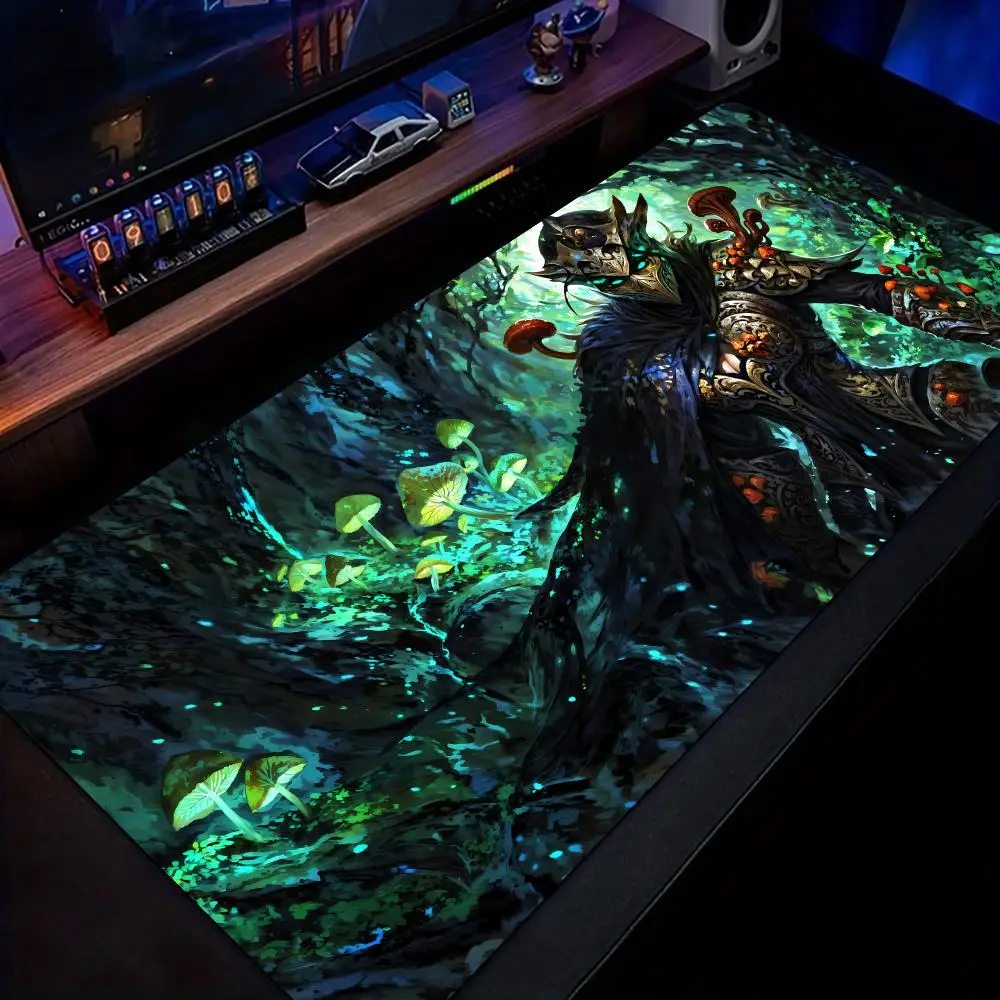 

Mysterious Forest Warrior Mouse Pad Desk Mat gaming mats Rubber anti-slip base Durable pc accessories keypad Extended mouse pads