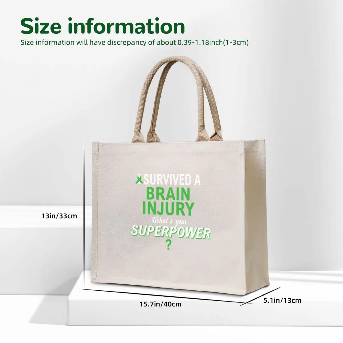 I Survived A Brain Injury What_s your superpower Brain Awareness T-Shirt Tote Bag bags for women handbag Women's shopper