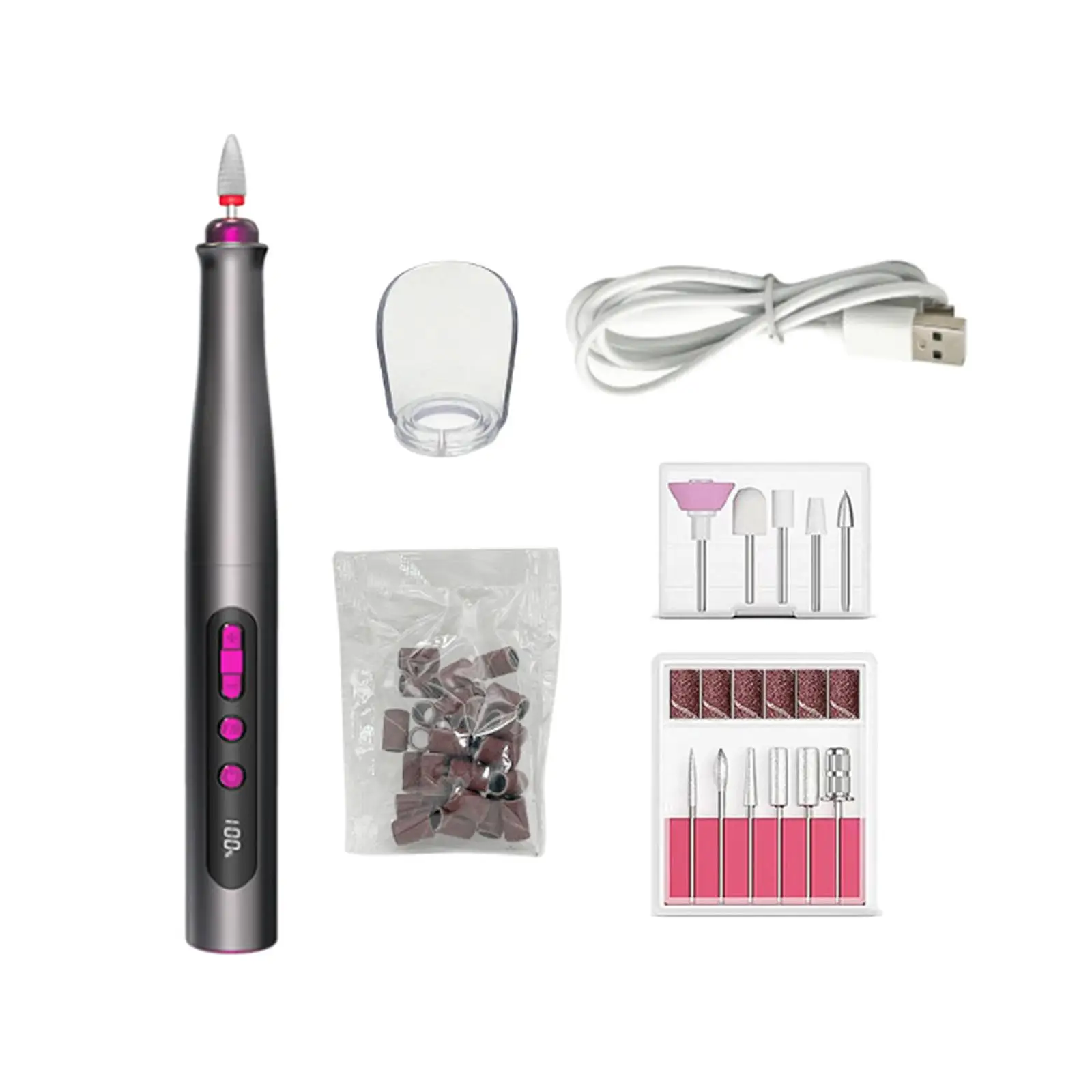 Nail File, Nail Sanding Machine, Digital Display, Electric Nail Polish Machine for Polishing