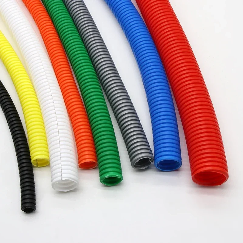 

1/5/10M PP Insulated Corrugated Pipe 7.5mm-34.5mm Wire Hose Threading Hose Plastic Corrugated Pipe Protective Sleeve