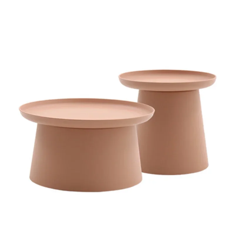 Household Simple Plastic Round Coffee Table Modern Small Apartment Balcony Table Combination Living Room Side Table