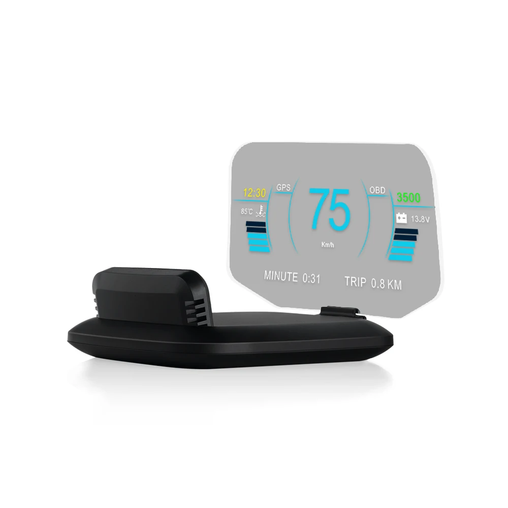 

C1 Navigation HUD OBD2 GPS Dual System Speedometer Turbo Pressure Water Temp RPM Voltage Fuel Consumption Car Head Up Display