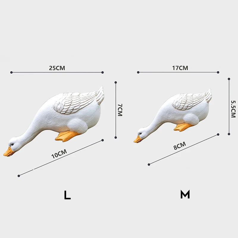 Simulation Duck Statue For Home Decor Cute Resin Animals Ornament Creative Outdoor Landscape Garden Courtyard Lawn Decoration