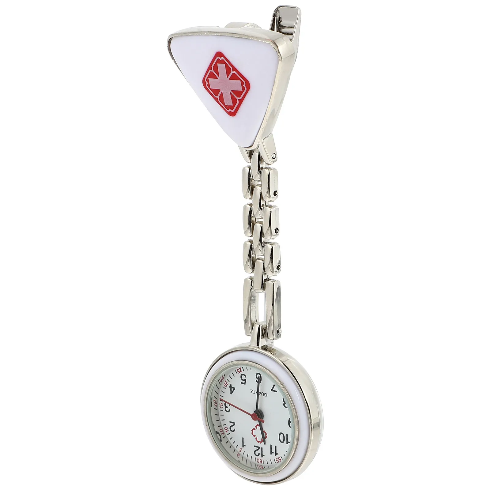 Quartz Nurse Pocket Watch with Clip – Waterproof, Lightweight Hanging Fob Watch for Medical Professionals