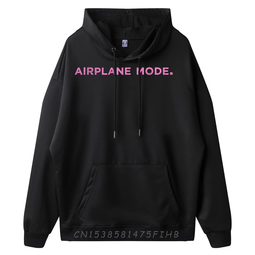 Funny Airplane Mode Vacation Meme Oversized Hoodies Moderate elasticity New In Tops And Oversize Long Sleeve Vegan