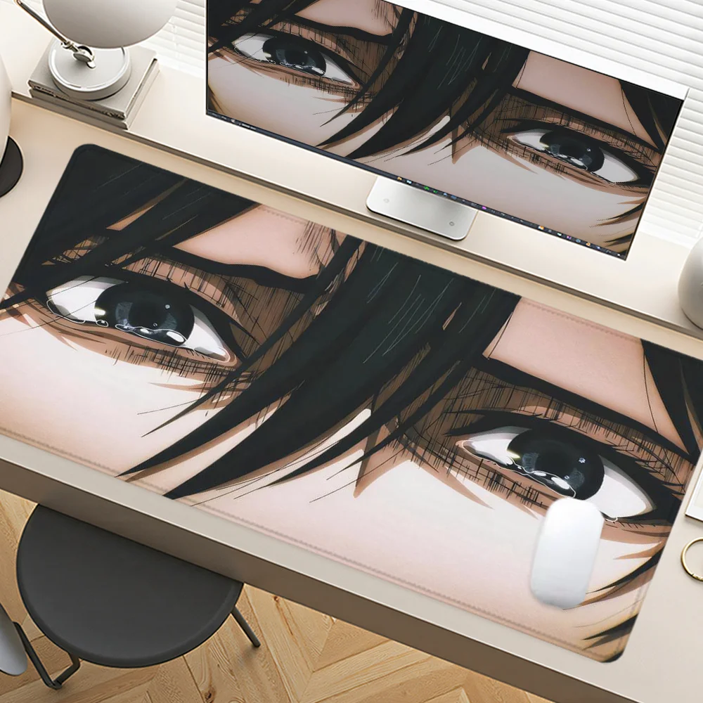 

Коврик для мыши в стиле аниме, большой игровой коврик для мыши, офисные аксессуары для ноутбука, офиса, резиновый нескользящий резиновый коврик для стола с прошитыми краями