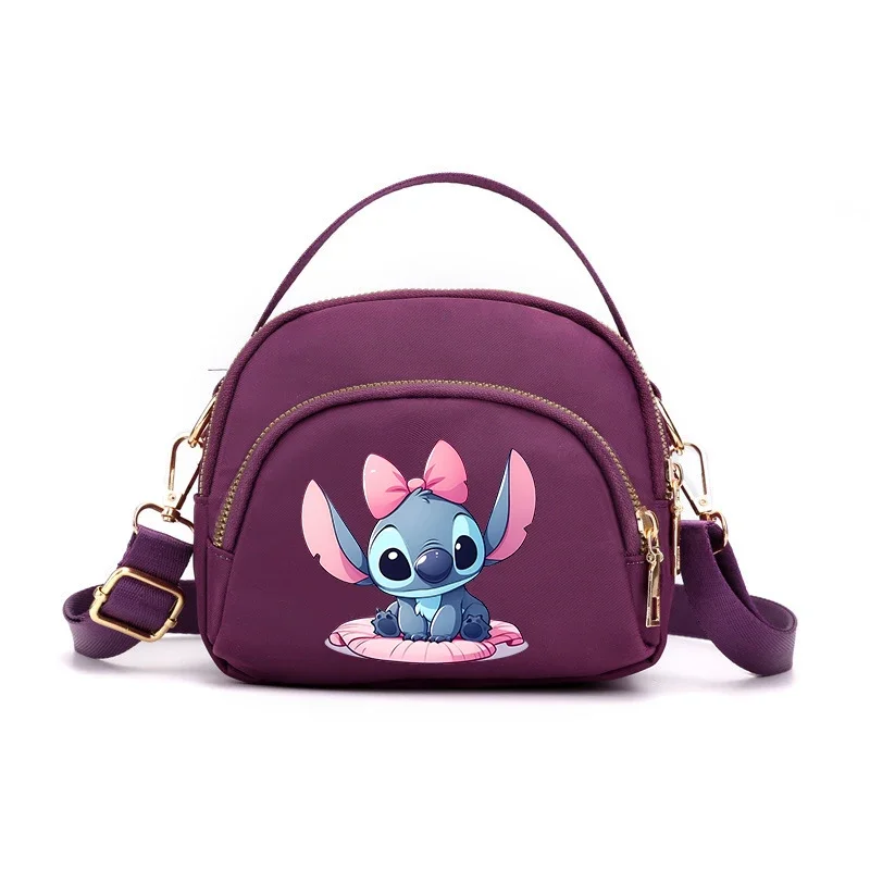 Stitch Disney Women Crossbody Zipper Mobile Phone Shoulder Bag Female Handbag Cartoon Multifunction Small Bag Lady Purse Gift