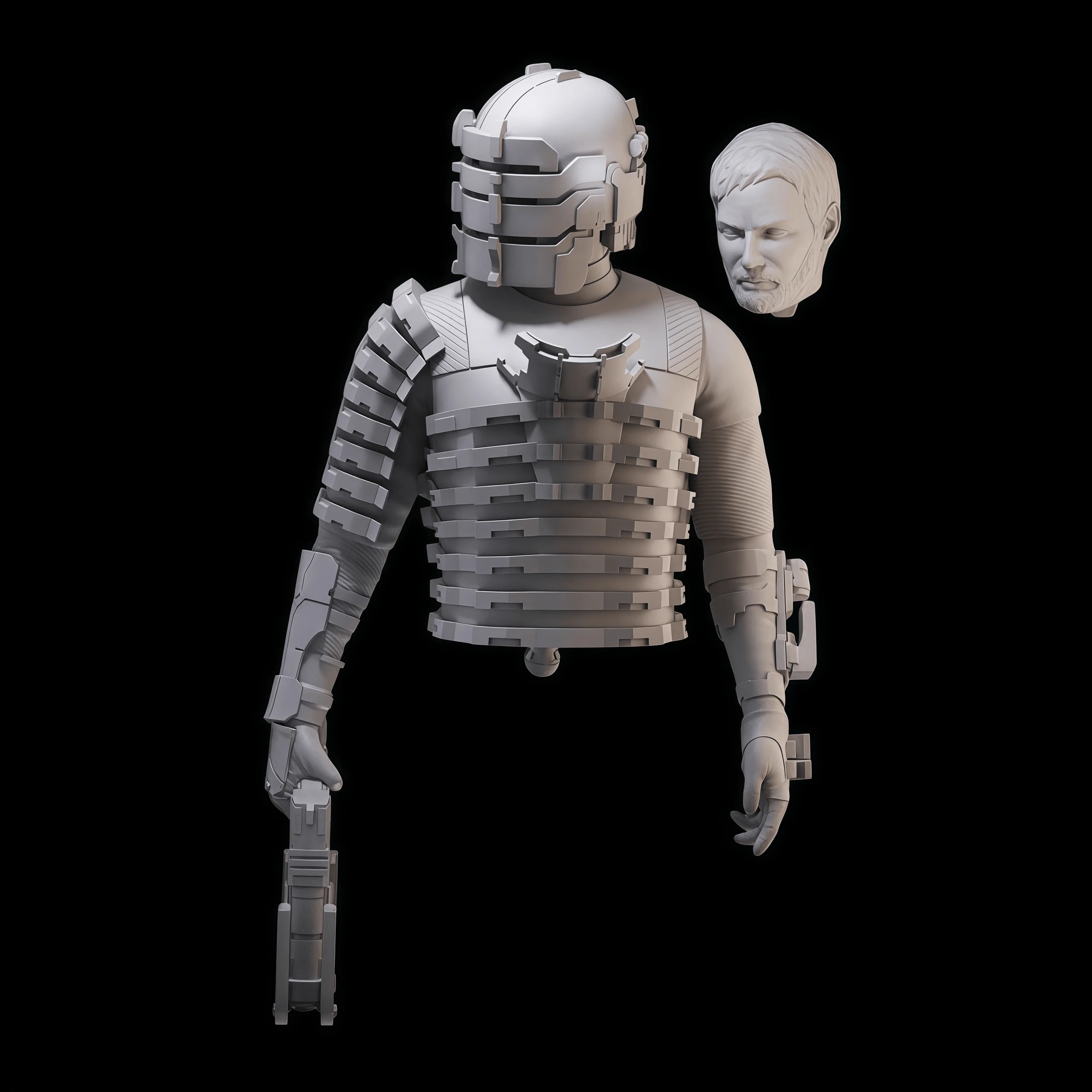 

1: 10 Die Casting Resin Model Assembly Kit, GK， Isaac Bust, Unpainted, Needs To Be Assembled