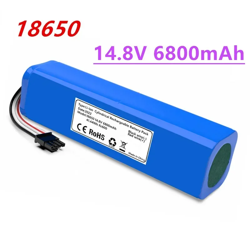 

14.8V 6800mAh Li-Ion Robotic Stofzuiger Vervangende Batterij Voor Mijia 2nd Robot Roborock S50 S51 S55 Accessoire Onderdelen