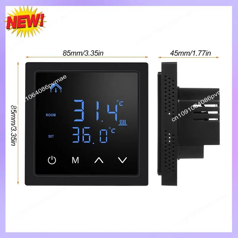 T24C Slimme Thermostaat 16A Vloerverwarming Temperatuurregelaar Met LED Touchscreen 85-265V Elektrische Verwarming Controle