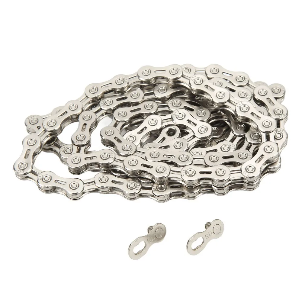 Durable 11 Speed Bike Chain 116 Links Half Hollow Mountain Bike Chain 1/2" x 11/128" Alloy Steel Cycling Chain Bike Maintenance