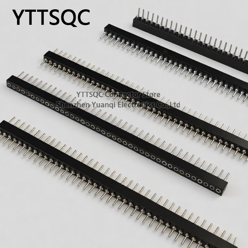 5pcs 1.788mm Pitch 1.778 Single Row Male Female 1x40Pin Header Round Pin Header 1*40P Breakaway PCB Board Connector Strip