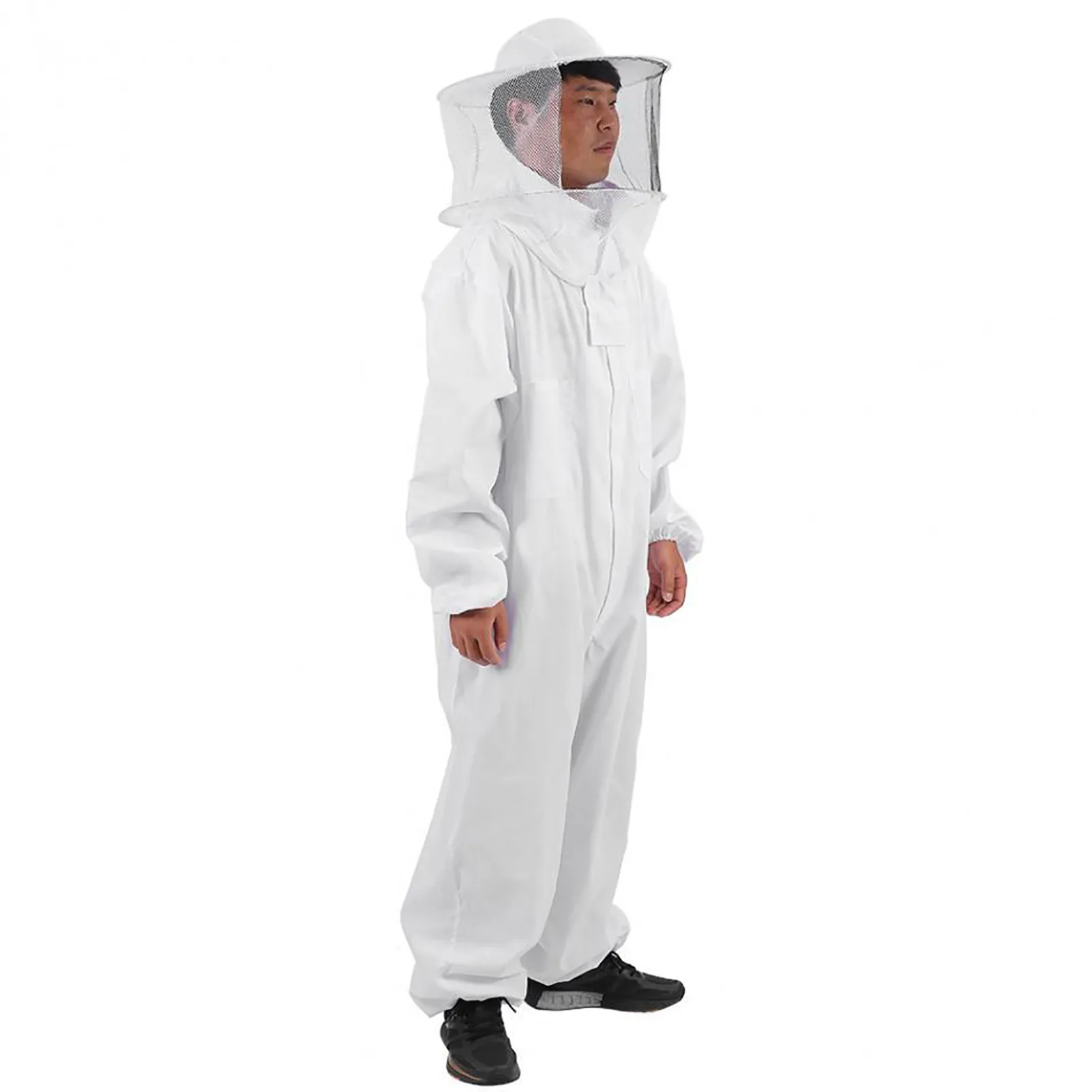 White Beekeeper Suit White Beekeeper Clothing Full Protection Beekeeping Suit With Round Veil Apiculture Supplies For Men Women