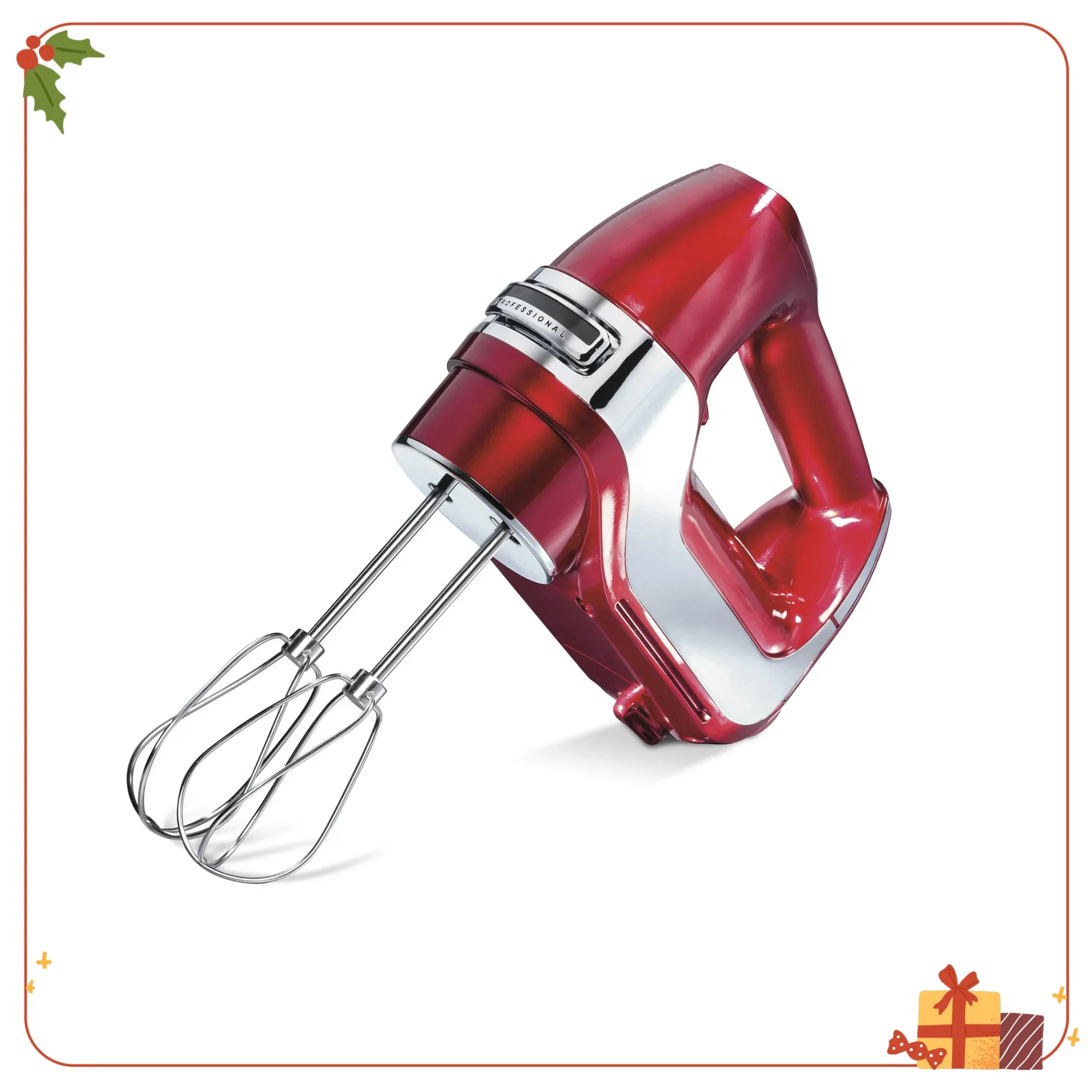 

5 Speed ​​Professional Electric Hand Mixer, High Performance DC Motor with QuickBurst & Slow Start,Red, great for the kitchen