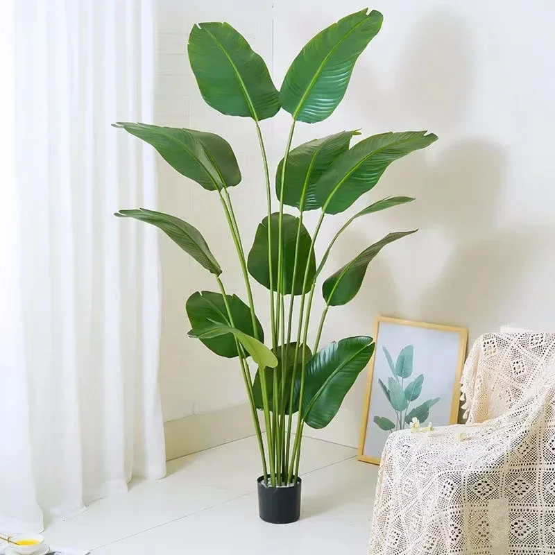 Plantas Artificiales Para Decoracion Artificial Leaf Plants Large Fake Banana Tree Leaves Garden Home Living Room Decor Outdoor