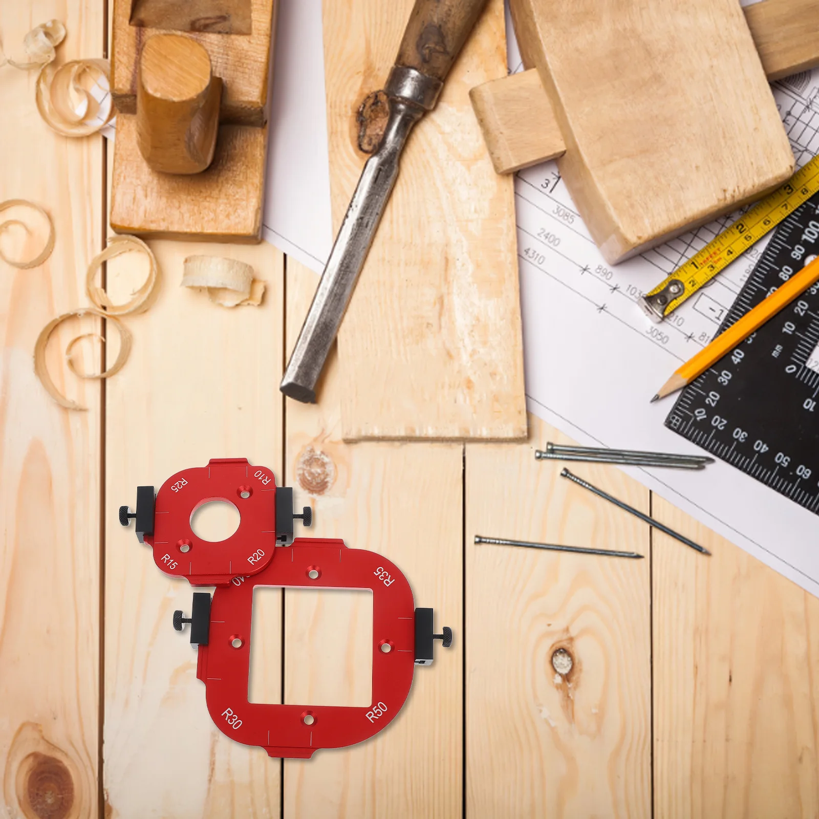 2 Stuks Houtbewerking Ronde Hoek Sjabloon 5Mm 8Mm Radius Router Jig Voor Diy Meubels Kast Arc Hoek tool Router