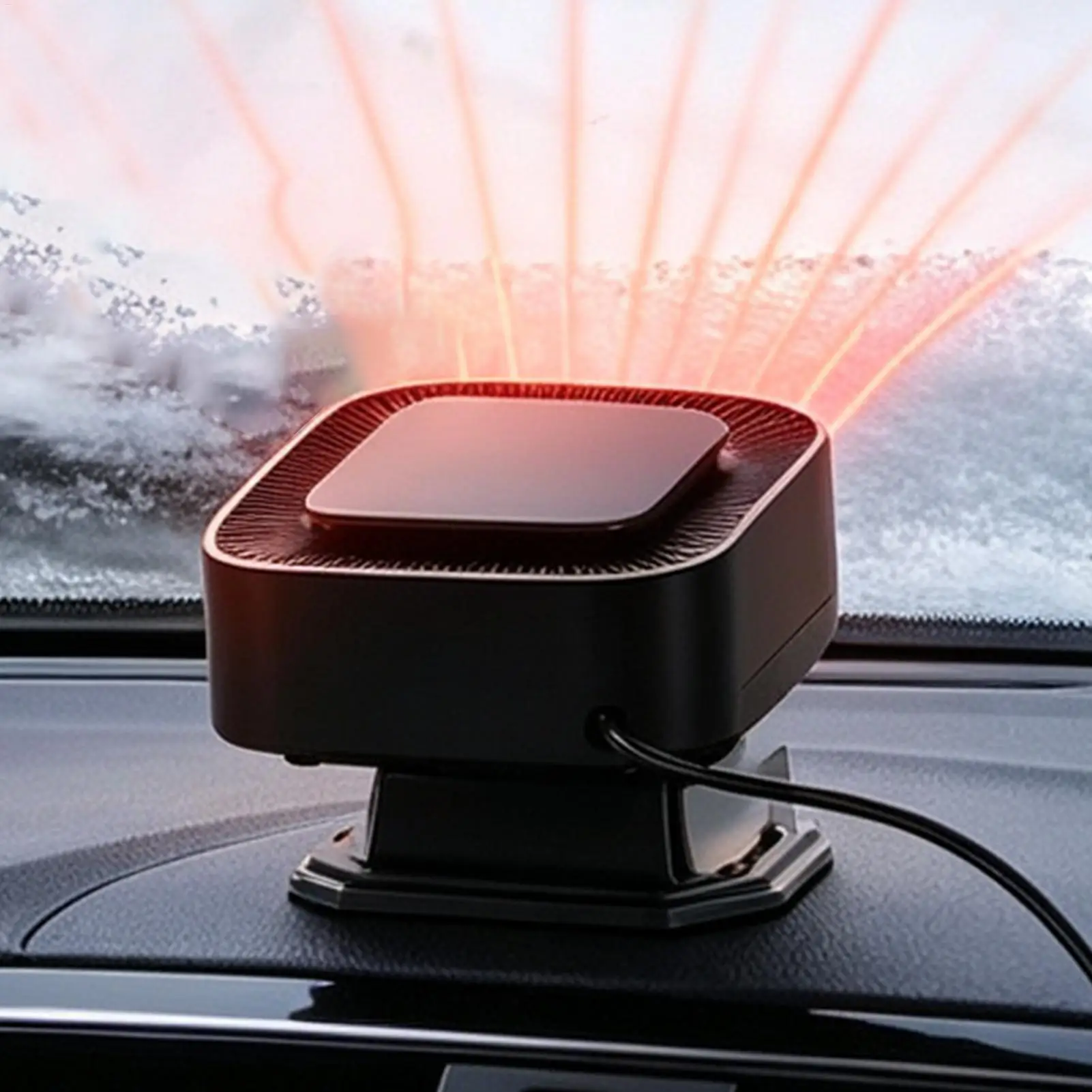 Vehicle Heater 12/24V Plug Car Heater Winter Defroster Defogging Machine for Sedan RV Truck Taxi Remove Ice Snow in Cold Weather